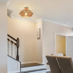 Luminaire de Plafond Rustique – Abat-jour Tressé à la Main Mes Luminaires