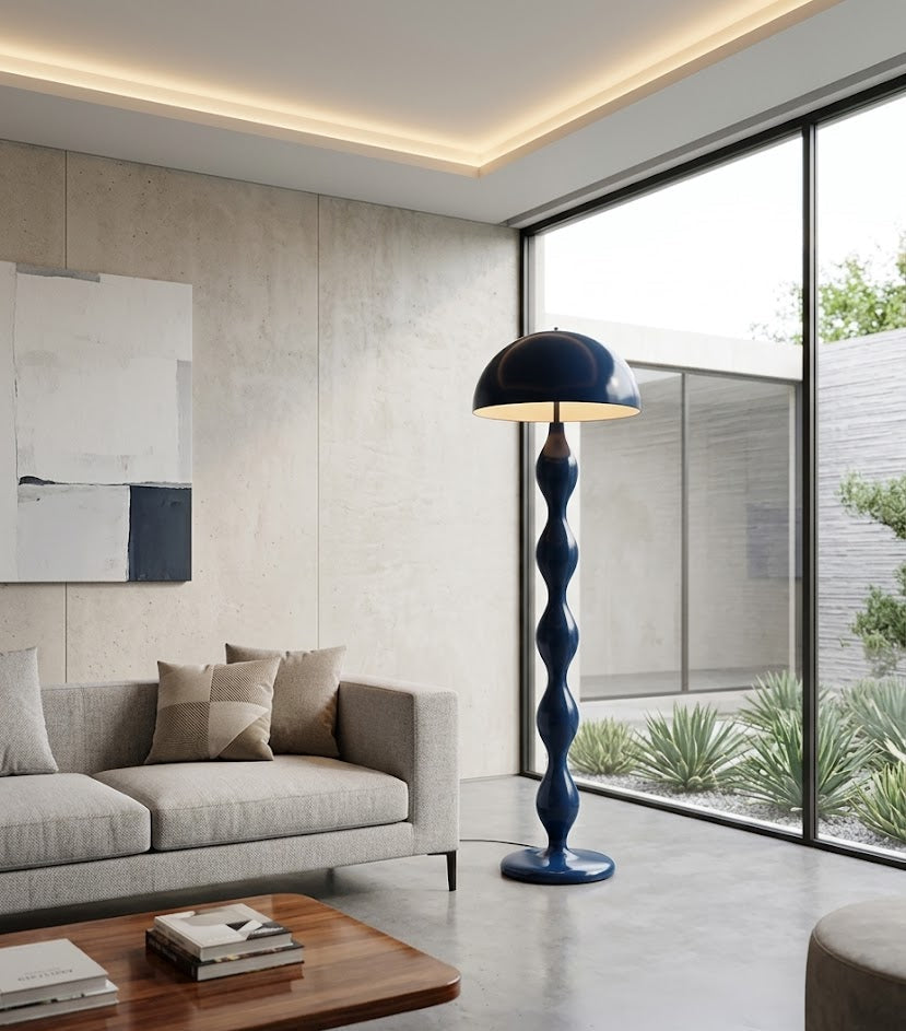 Luminaire de Salon Sculptural en Métal  – Abat-jour Dôme Mes Luminaires