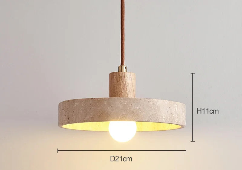 Luminaire de Table à Manger en Travertin – Suspension Design Salon et Cuisine Mes Luminaires