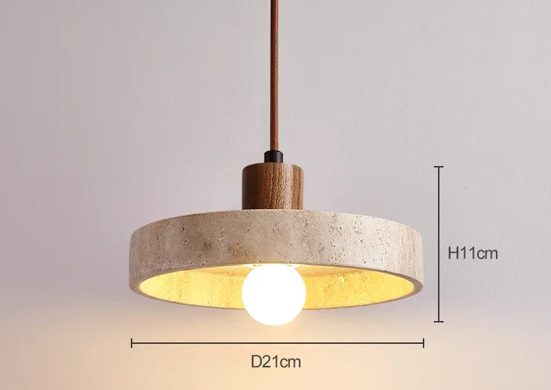 Luminaire de Table à Manger en Travertin – Suspension Design Salon et Cuisine Mes Luminaires