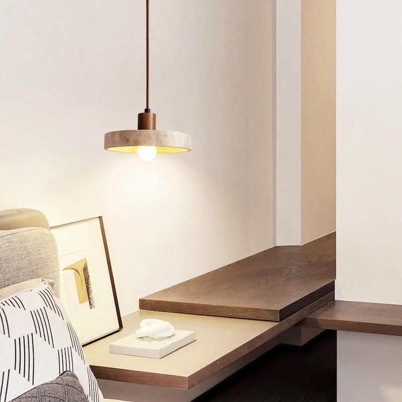 Luminaire de Table à Manger en Travertin – Suspension Design Salon et Cuisine Mes Luminaires