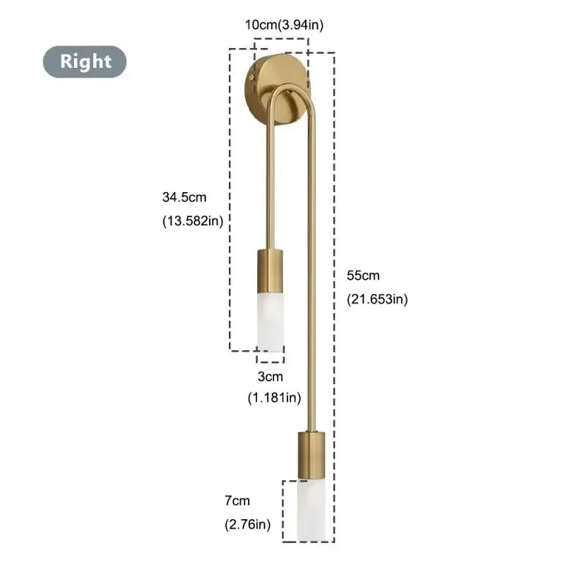 Luminaire "Duo Stem" – Applique Murale Verticale à deux Tiges Mes Luminaires