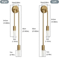 Luminaire "Duo Stem" – Applique Murale Verticale à deux Tiges Mes Luminaires