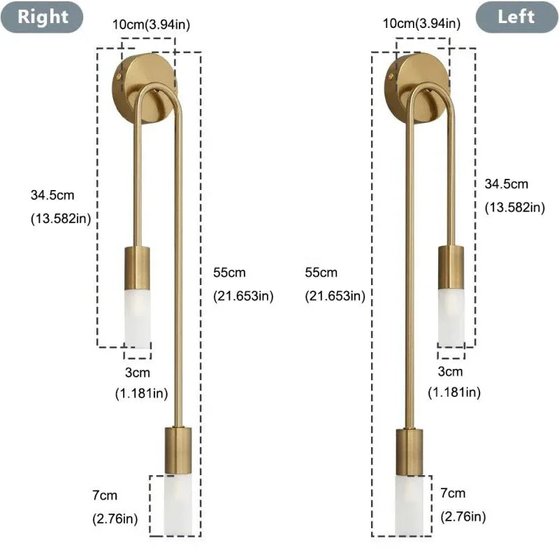 Luminaire "Duo Stem" – Applique Murale Verticale à deux Tiges Mes Luminaires