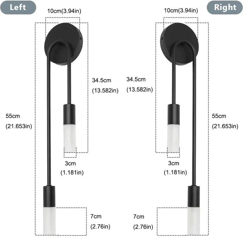 Luminaire "Duo Stem" – Applique Murale Verticale à deux Tiges Mes Luminaires