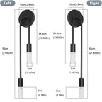 Luminaire "Duo Stem" – Applique Murale Verticale à deux Tiges Mes Luminaires