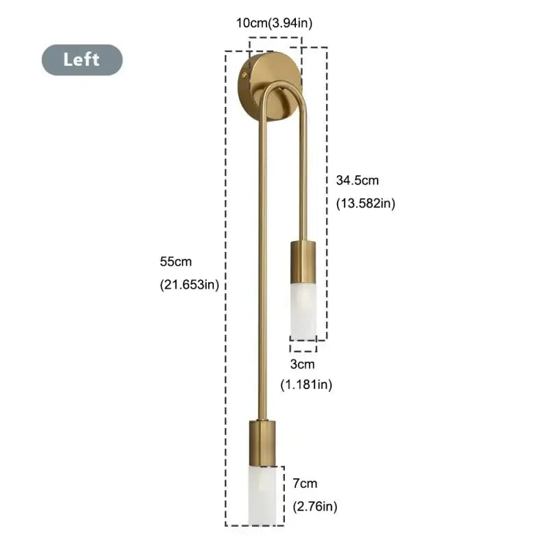 Luminaire "Duo Stem" – Applique Murale Verticale à deux Tiges Mes Luminaires