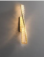 Luminaire Mural Design "Hélice" en Cristal et Or Mes Luminaires