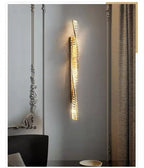 Luminaire Mural Design "Hélice" en Cristal et Or Mes Luminaires