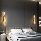 Luminaire Mural Design "Hélice" en Cristal et Or Mes Luminaires