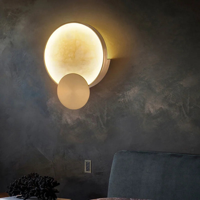 Luminaire Mural "Full Moon" – Disque en Cuivre Rétro-éclairé Mes Luminaires