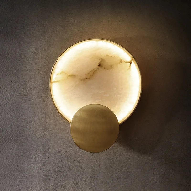 Luminaire Mural "Full Moon" – Disque en Cuivre Rétro-éclairé Mes Luminaires