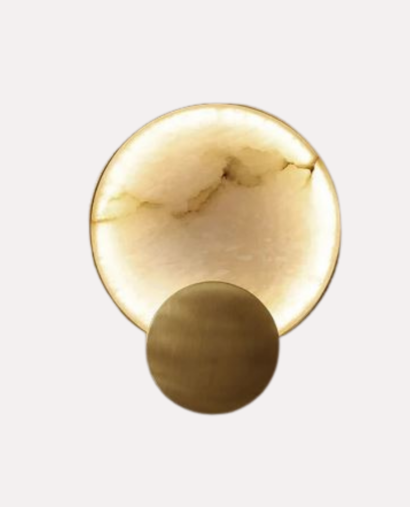 Luminaire Mural "Full Moon" – Disque en Cuivre Rétro-éclairé Mes Luminaires