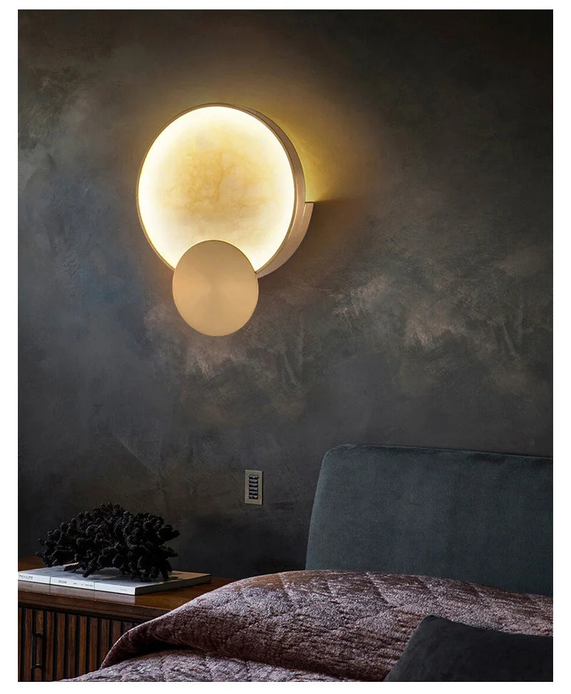Luminaire Mural "Full Moon" – Disque en Cuivre Rétro-éclairé Mes Luminaires