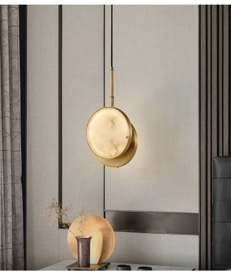 Luminaire Mural "Full Moon" – Disque en Cuivre Rétro-éclairé Mes Luminaires