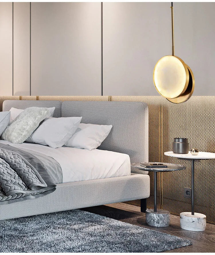 Luminaire Mural "Full Moon" – Disque en Cuivre Rétro-éclairé Mes Luminaires