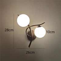 Luminaire "Orbite" – Applique Murale aux Lignes Courbes et Globes Opalins Mes Luminaires