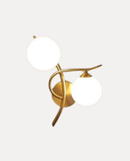 Luminaire "Orbite" – Applique Murale aux Lignes Courbes et Globes Opalins Mes Luminaires