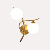 Luminaire "Orbite" – Applique Murale aux Lignes Courbes et Globes Opalins Mes Luminaires