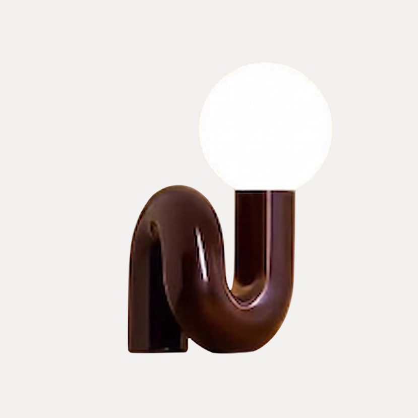 Luminaire "Sinuous" – Lampe Globe avec Pied en Forme de Serpent Mes Luminaires