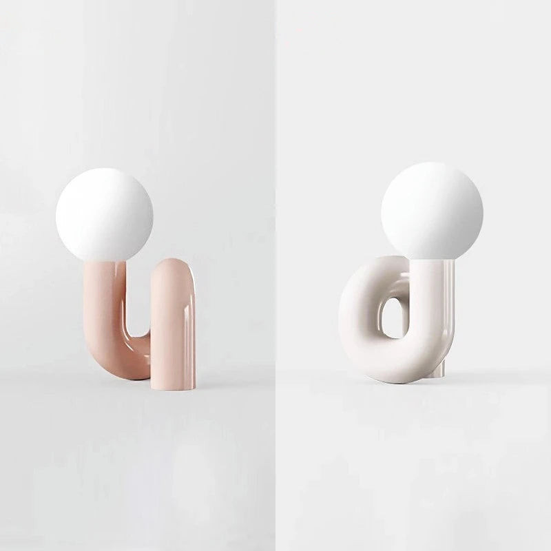 Luminaire "Sinuous" – Lampe Globe avec Pied en Forme de Serpent Mes Luminaires