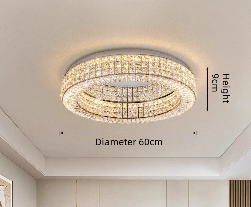 Lustre "Couronne de Cristal" – Plafonnier Moderne à Éclairage Moderne Mes Luminaires