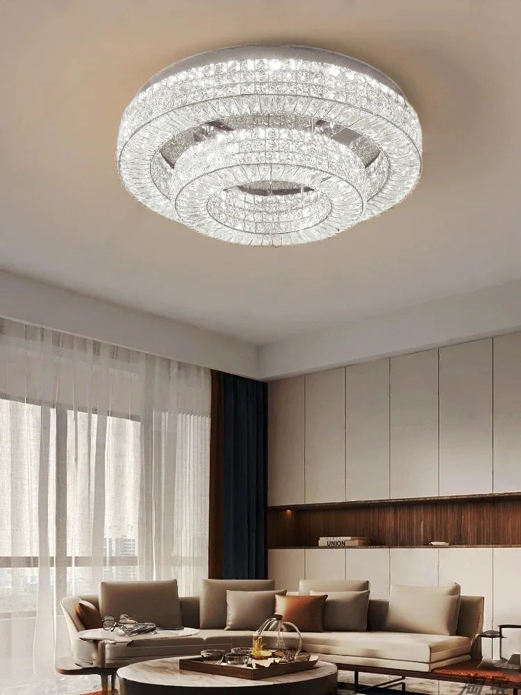 Lustre "Couronne de Cristal" – Plafonnier Moderne à Éclairage Moderne Mes Luminaires