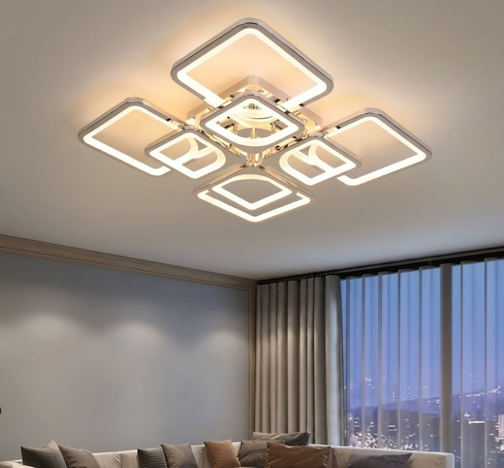 Plafonnier "Architecture" – Design Contemporain à Cadres Superposés Mes Luminaires