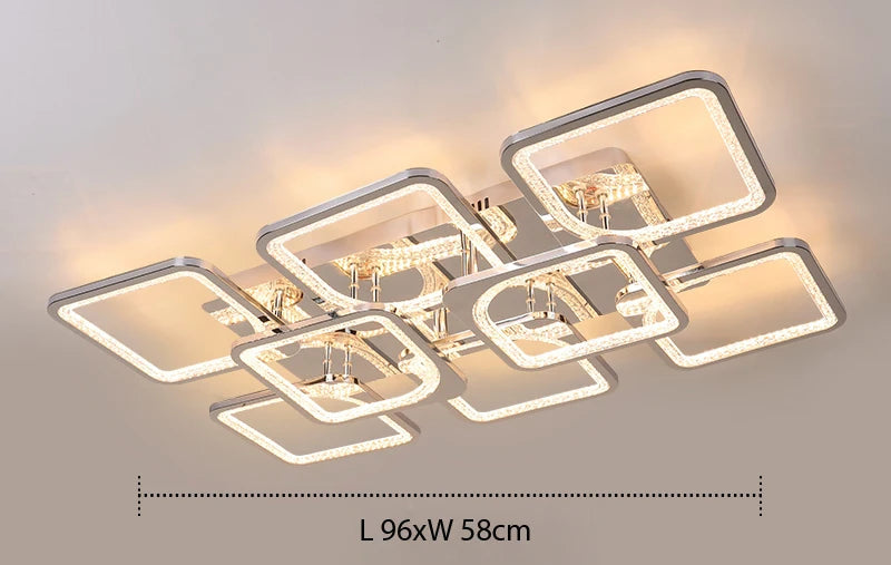 Plafonnier "Architecture" – Design Contemporain à Cadres Superposés Mes Luminaires