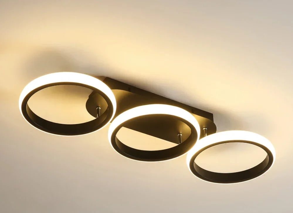Plafonnier "Eclipse" – Structure d'Anneaux Lumineux Design Mes Luminaires