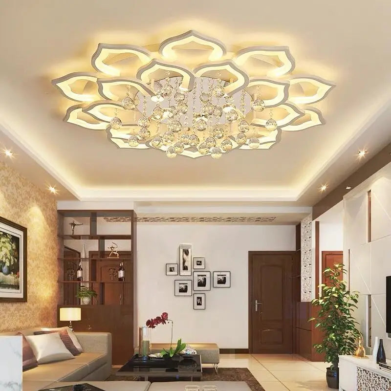 Plafonnier "Éclosion" – Lustre Moderne aux Pétales Lumineux Mes Luminaires