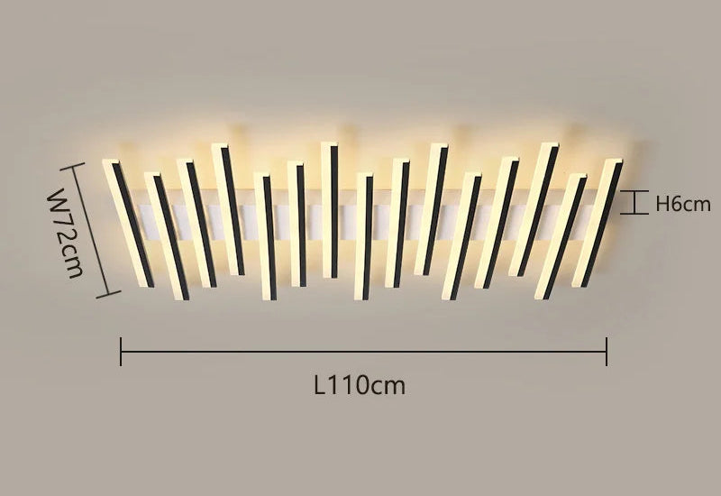 Plafonnier Minimaliste "Horizon" – Luminaire de Plafond Multi-Barres LED Mes Luminaires