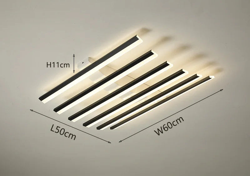 Plafonnier Minimaliste "Horizon" – Luminaire de Plafond Multi-Barres LED Mes Luminaires