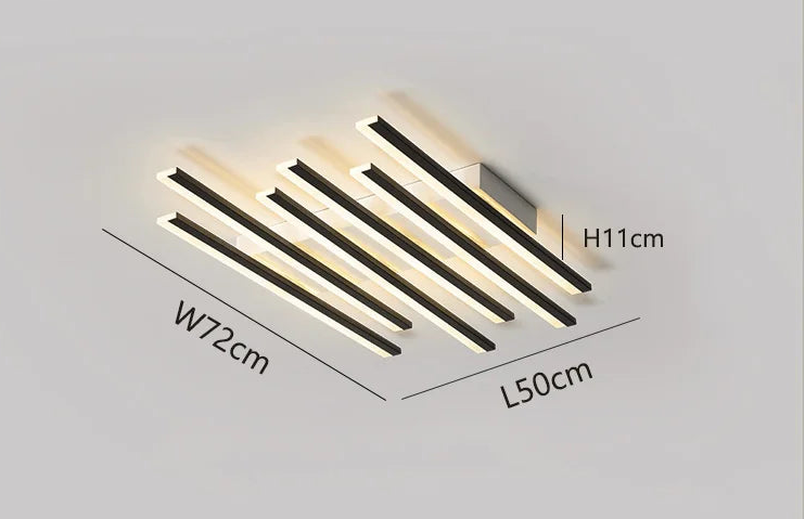 Plafonnier Minimaliste "Horizon" – Luminaire de Plafond Multi-Barres LED Mes Luminaires
