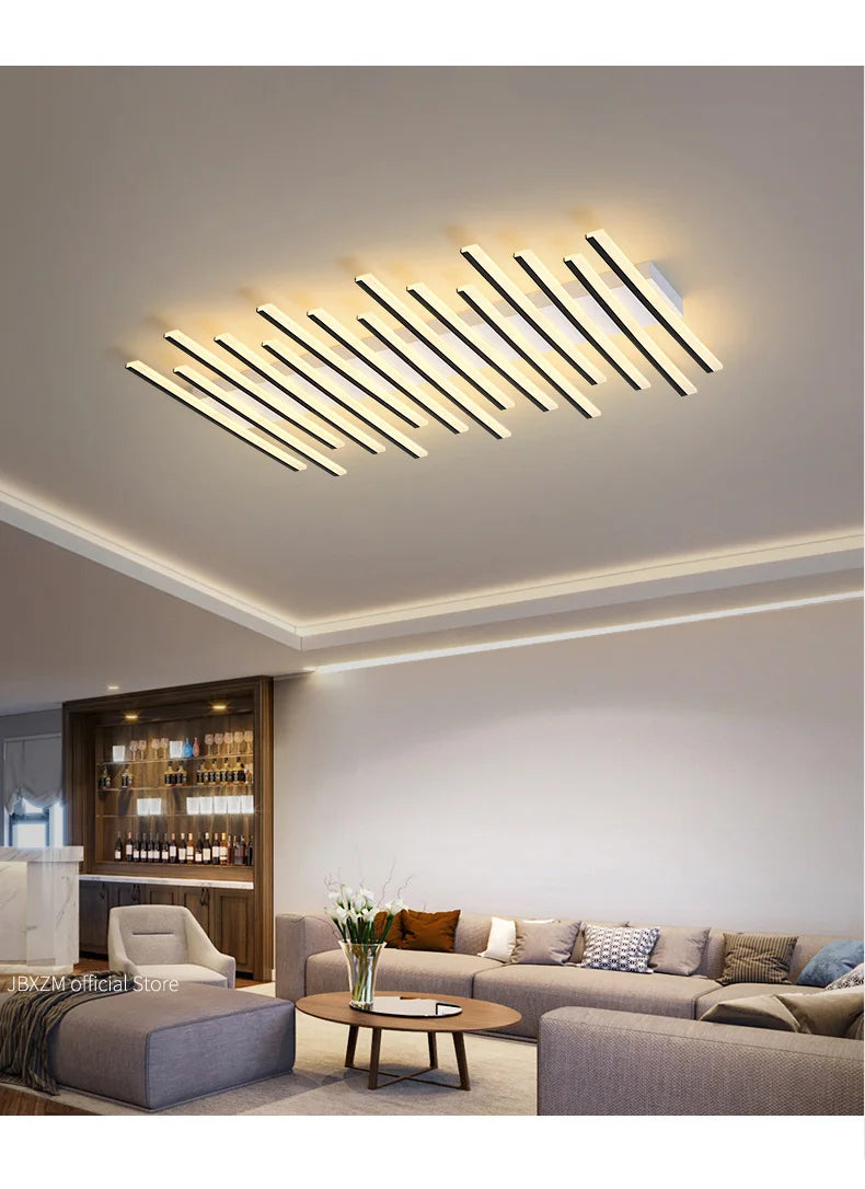 Plafonnier Minimaliste "Horizon" – Luminaire de Plafond Multi-Barres LED Mes Luminaires