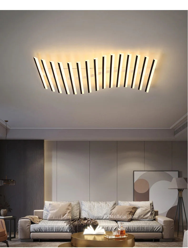 Plafonnier Minimaliste "Horizon" – Luminaire de Plafond Multi-Barres LED Mes Luminaires