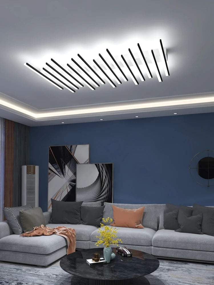 Plafonnier Minimaliste "Horizon" – Luminaire de Plafond Multi-Barres LED Mes Luminaires