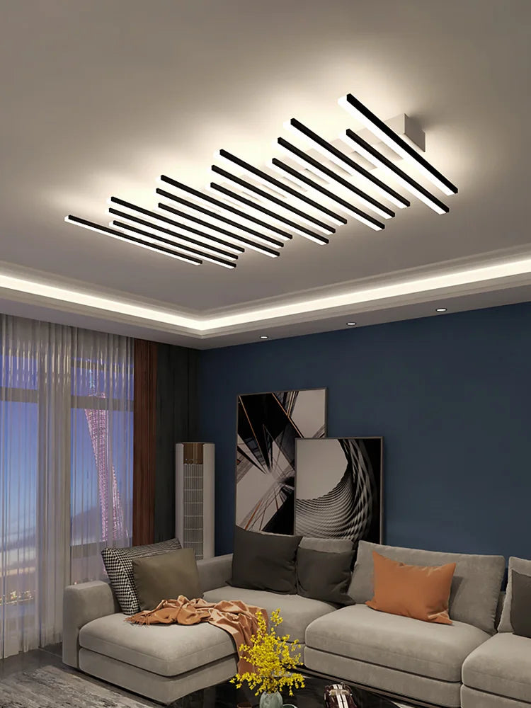 Plafonnier Minimaliste "Horizon" – Luminaire de Plafond Multi-Barres LED Mes Luminaires