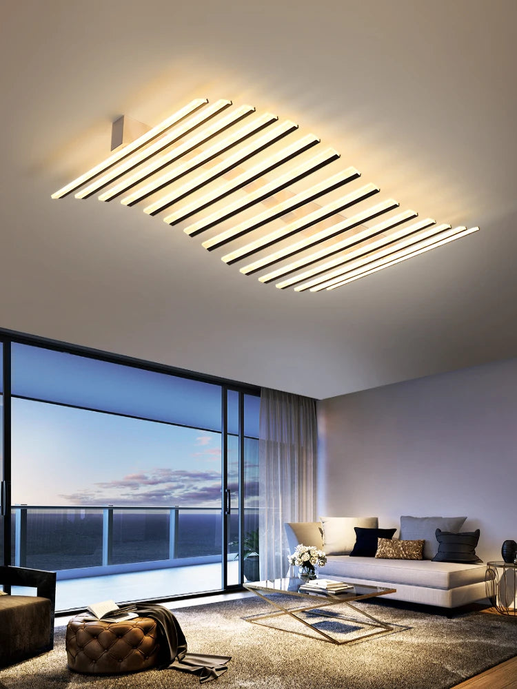 Plafonnier Minimaliste "Horizon" – Luminaire de Plafond Multi-Barres LED Mes Luminaires
