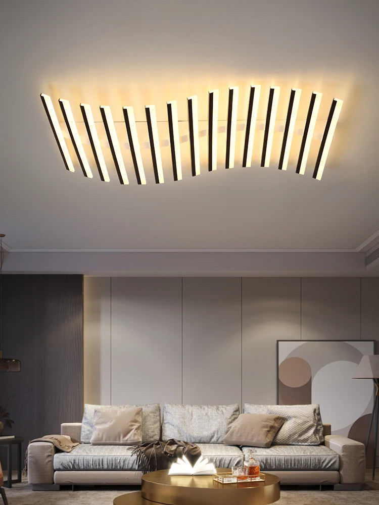 Plafonnier Minimaliste "Horizon" – Luminaire de Plafond Multi-Barres LED Mes Luminaires