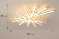 Plafonnier Multi-branches "Octave" – Luminaire Linéaire Ajustable Noir et Or Mes Luminaires