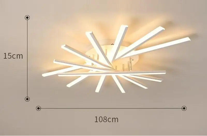 Plafonnier Multi-branches "Octave" – Luminaire Linéaire Ajustable Noir et Or Mes Luminaires