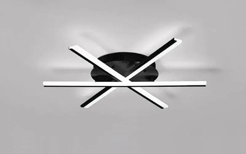 Plafonnier Multi-branches "Octave" – Luminaire Linéaire Ajustable Noir et Or Mes Luminaires