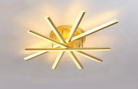 Plafonnier Multi-branches "Octave" – Luminaire Linéaire Ajustable Noir et Or Mes Luminaires
