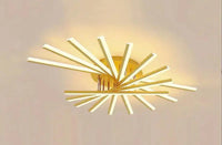 Plafonnier Multi-branches "Octave" – Luminaire Linéaire Ajustable Noir et Or Mes Luminaires