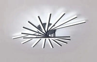 Plafonnier Multi-branches "Octave" – Luminaire Linéaire Ajustable Noir et Or Mes Luminaires