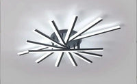 Plafonnier Multi-branches "Octave" – Luminaire Linéaire Ajustable Noir et Or Mes Luminaires