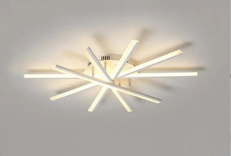 Plafonnier Multi-branches "Octave" – Luminaire Linéaire Ajustable Noir et Or Mes Luminaires