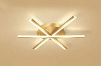 Plafonnier Multi-branches "Octave" – Luminaire Linéaire Ajustable Noir et Or Mes Luminaires