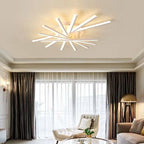 Plafonnier Multi-branches "Octave" – Luminaire Linéaire Ajustable Noir et Or Mes Luminaires